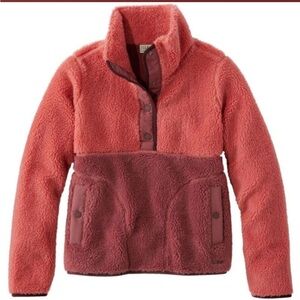 LLBean Bean's Sherpa Fleece Pullover Women's size XL